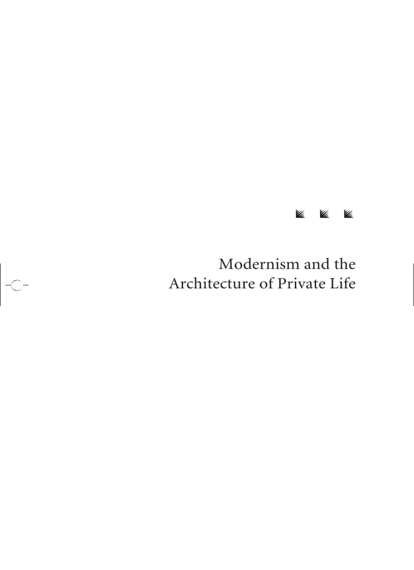 image for page Modernism and the Architecture of Private Life