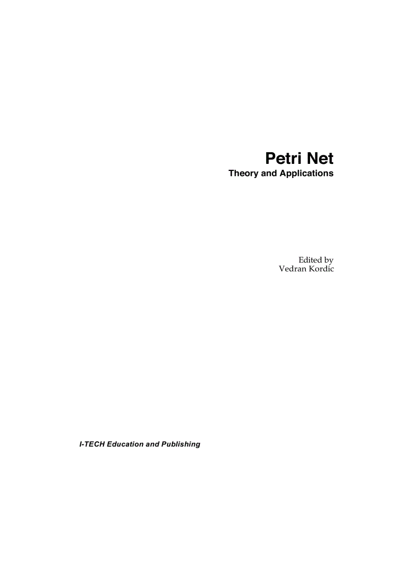 Petri Net Theory and Applications