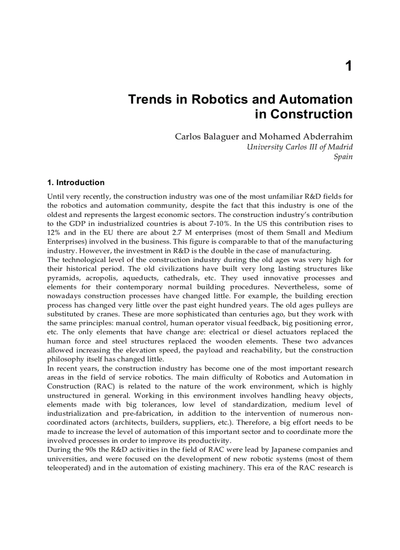 image for page Robotics and Automation in Construction 1