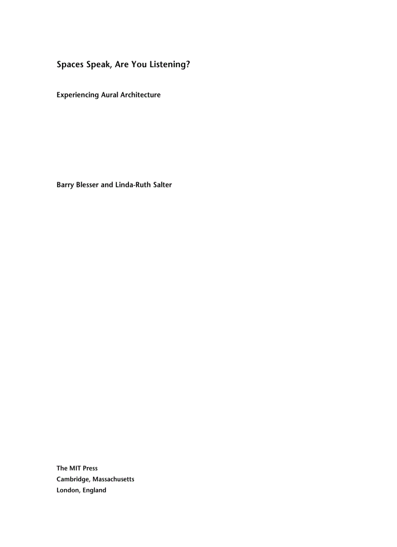 image for page Spaces Speak