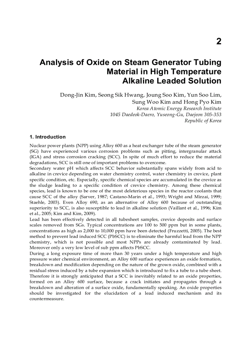 image for page Steam Generator Systems Operational Reliability and Efficiency