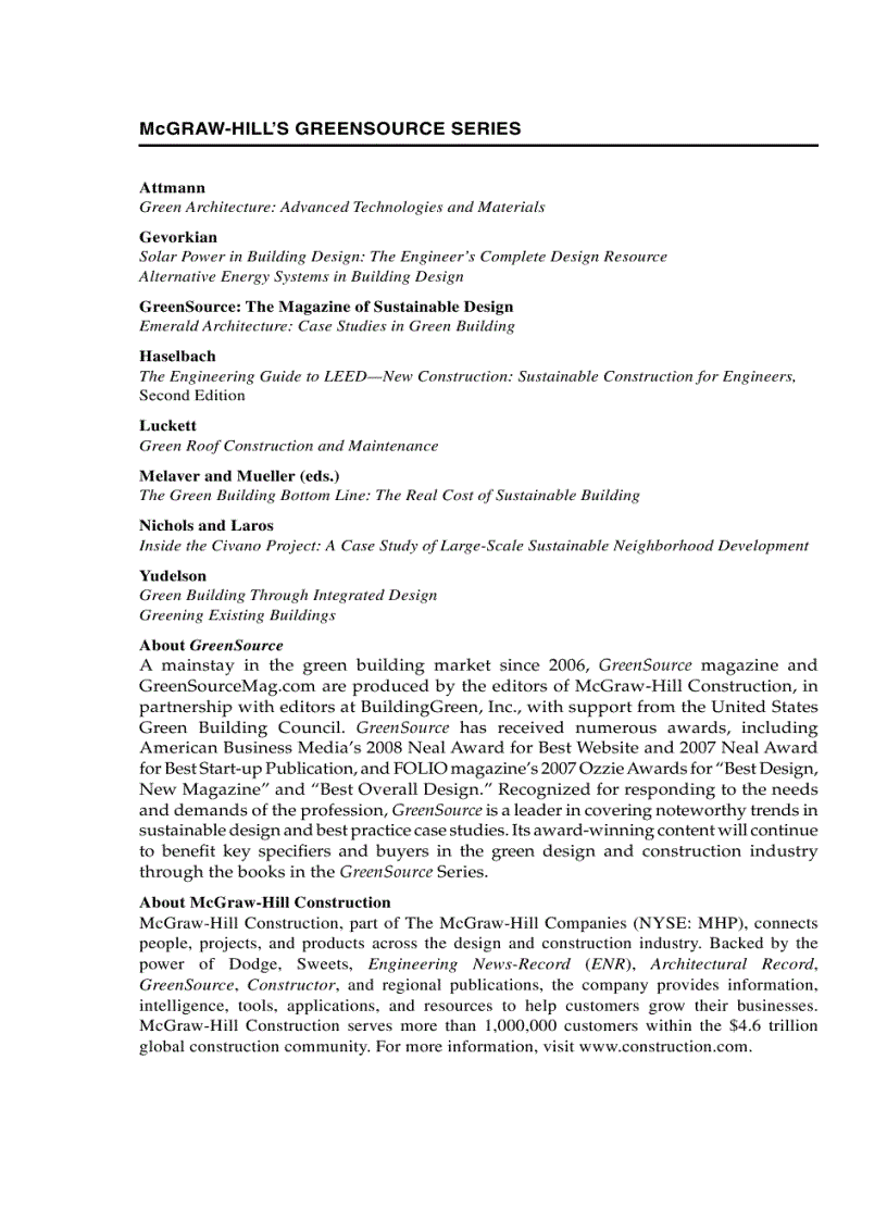 image for page The Engineering Guide to LEED 2nd Edition