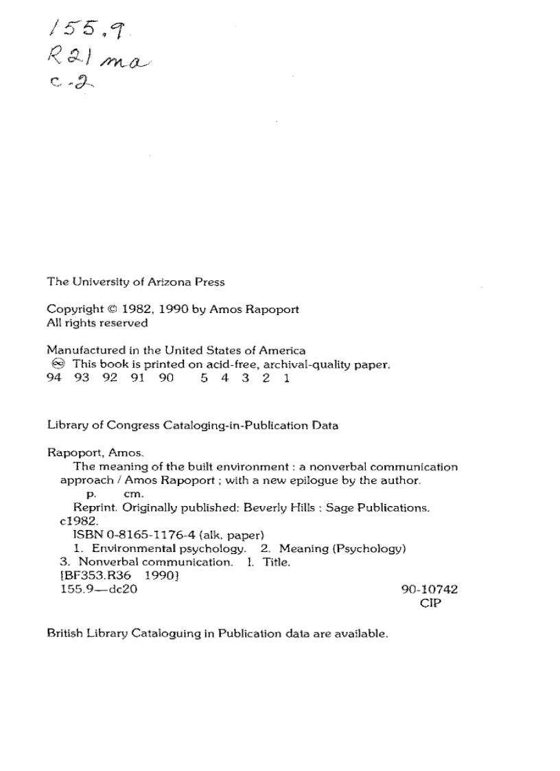 image for page The Meaning of the Built Environment