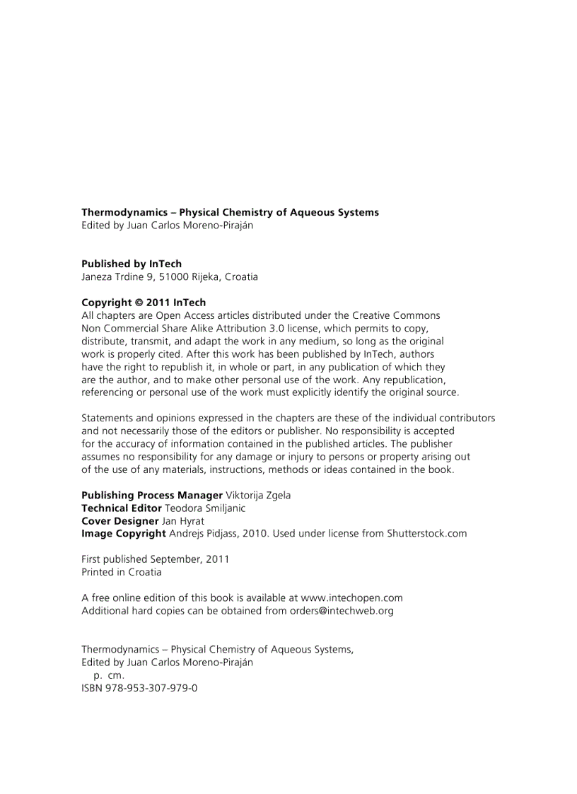 image for page Thermodynamics Physical Chemistry of Aqueous Systems