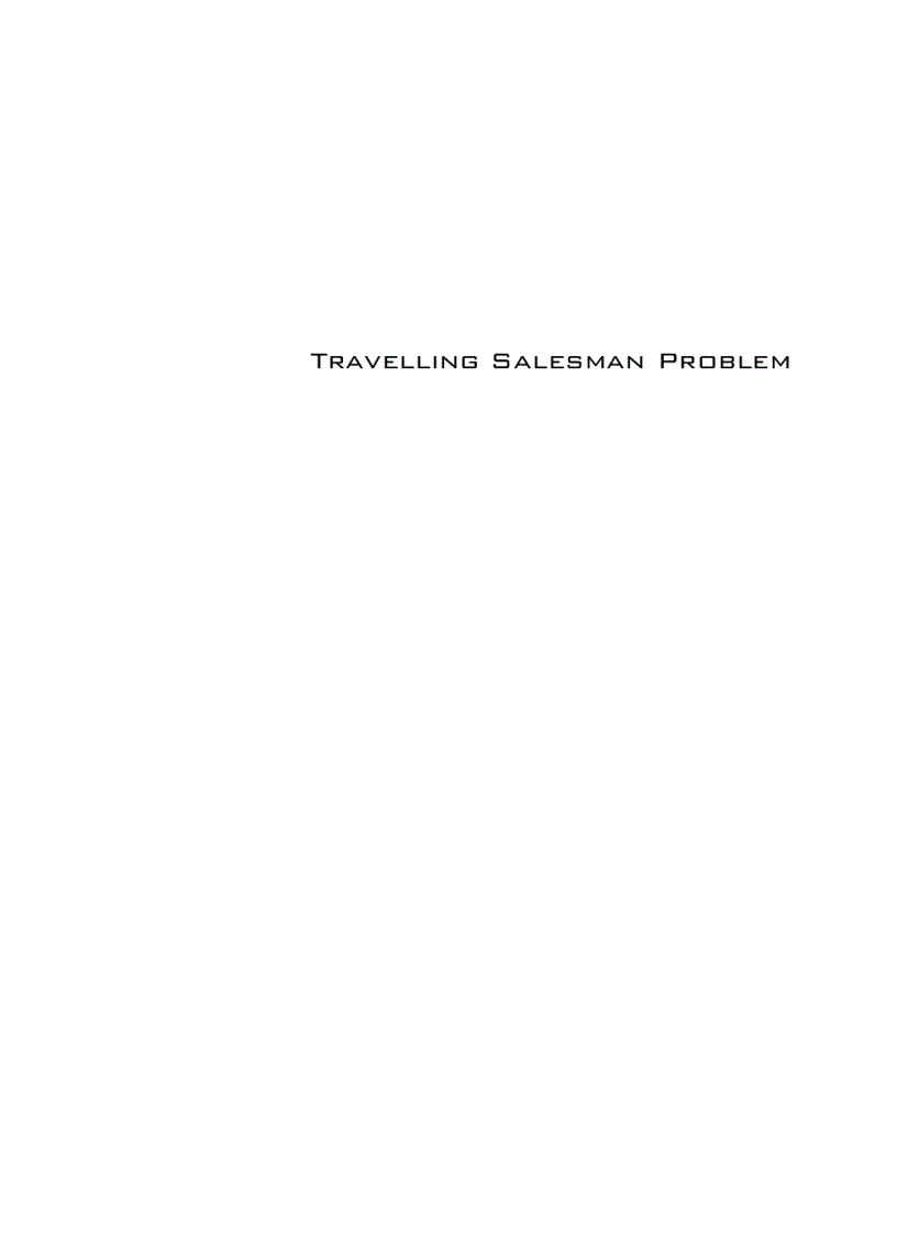 image for page Traveling Salesman Problem