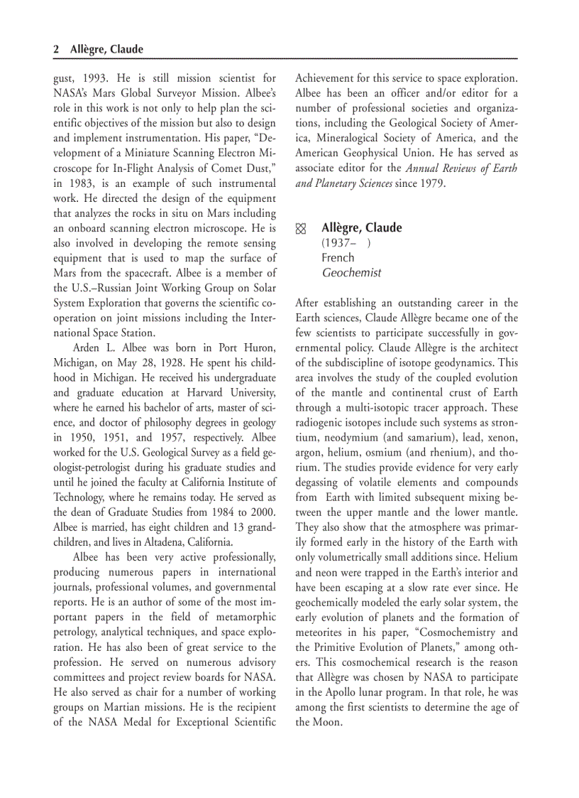 image for page A to Z of Earth Scientists