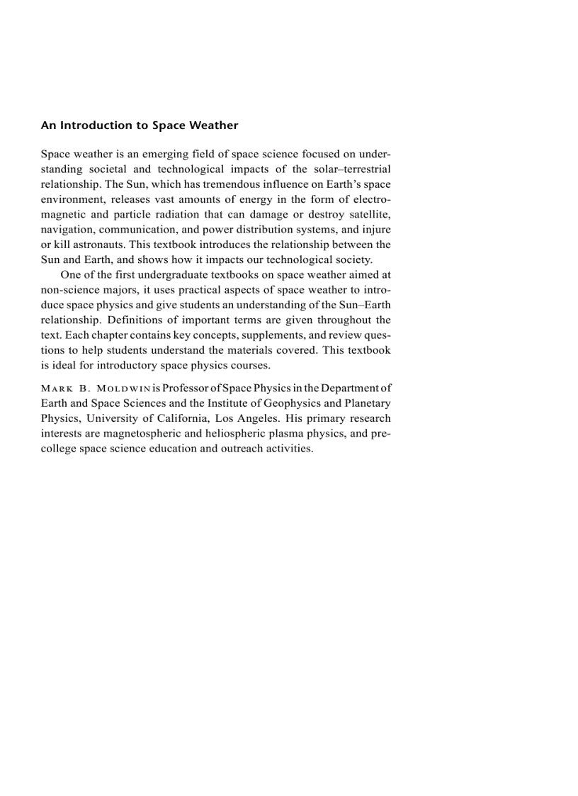 image for page An Introduction to Space Weather