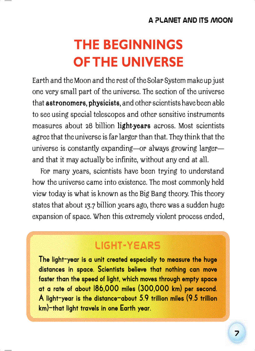 image for page Earth and the Moon Space