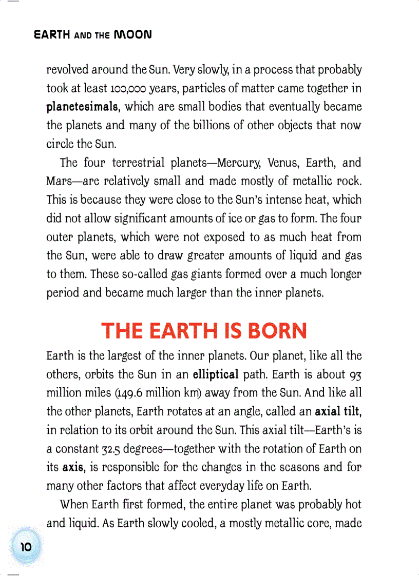 image for page Earth and the Moon Space