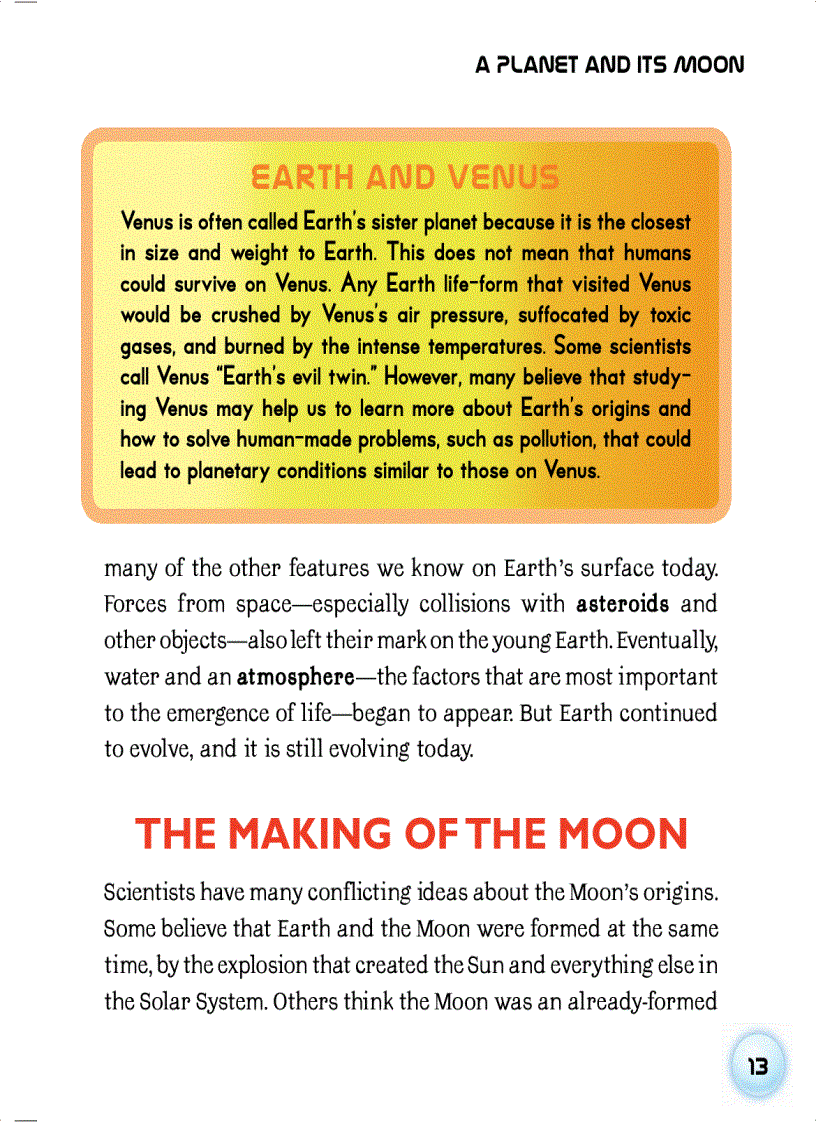 image for page Earth and the Moon Space