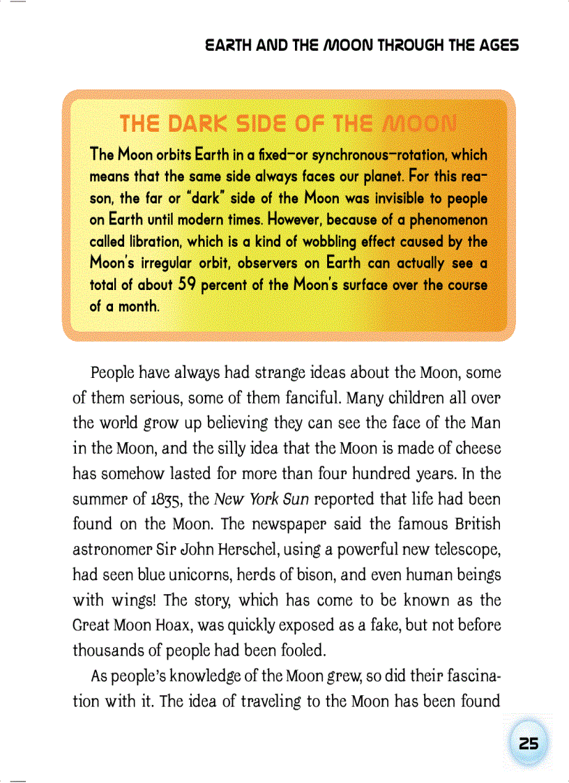 image for page Earth and the Moon Space