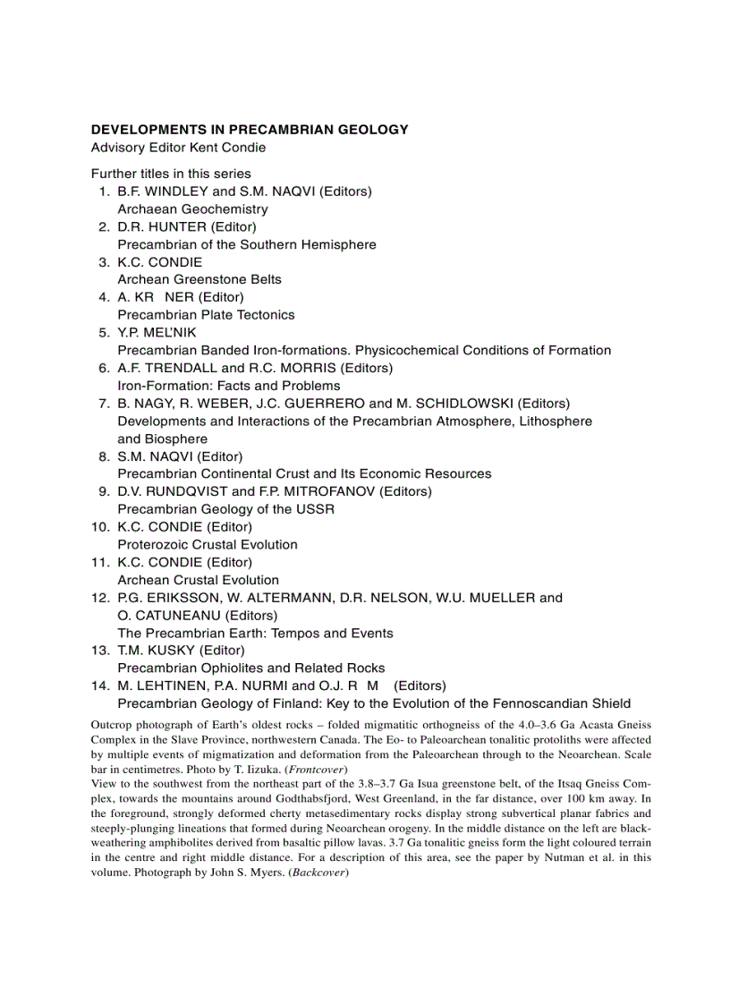 image for page Earth s Oldest Rocks Vol 15