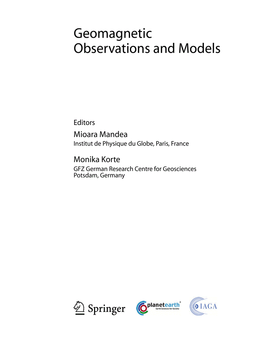 image for page Geomagnetic Observations and Models