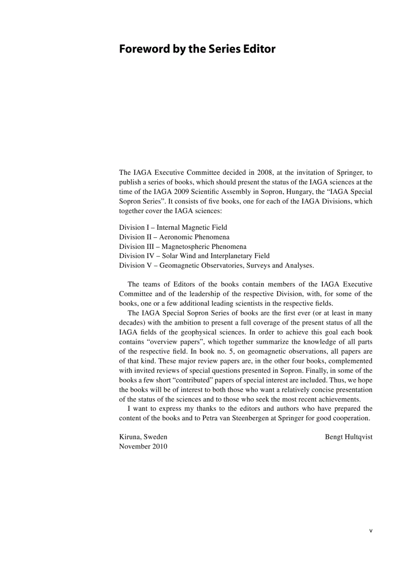 image for page Geomagnetic Observations and Models