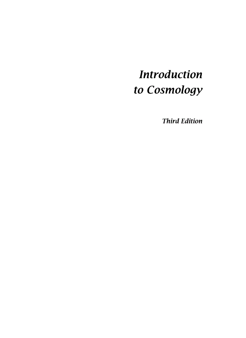 image for page Introduction to Cosmology 3rd Edition