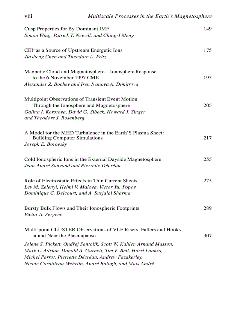 image for page Multiscale Processes in the Earth s Magnetosphere