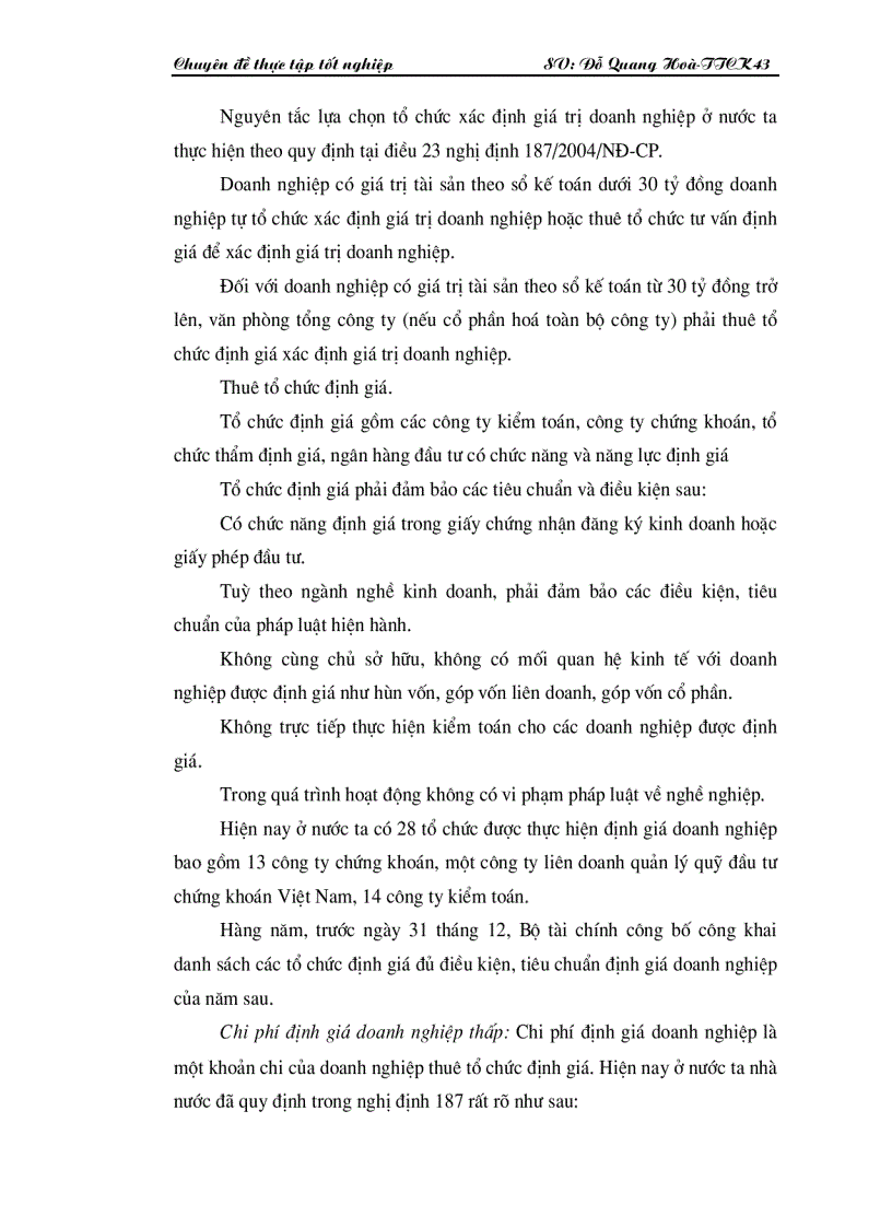 image for page Thực trạng tư vấn xác định giá trị doanh nghiệp tại công ty cổ phần chứng khoán Mê Kông