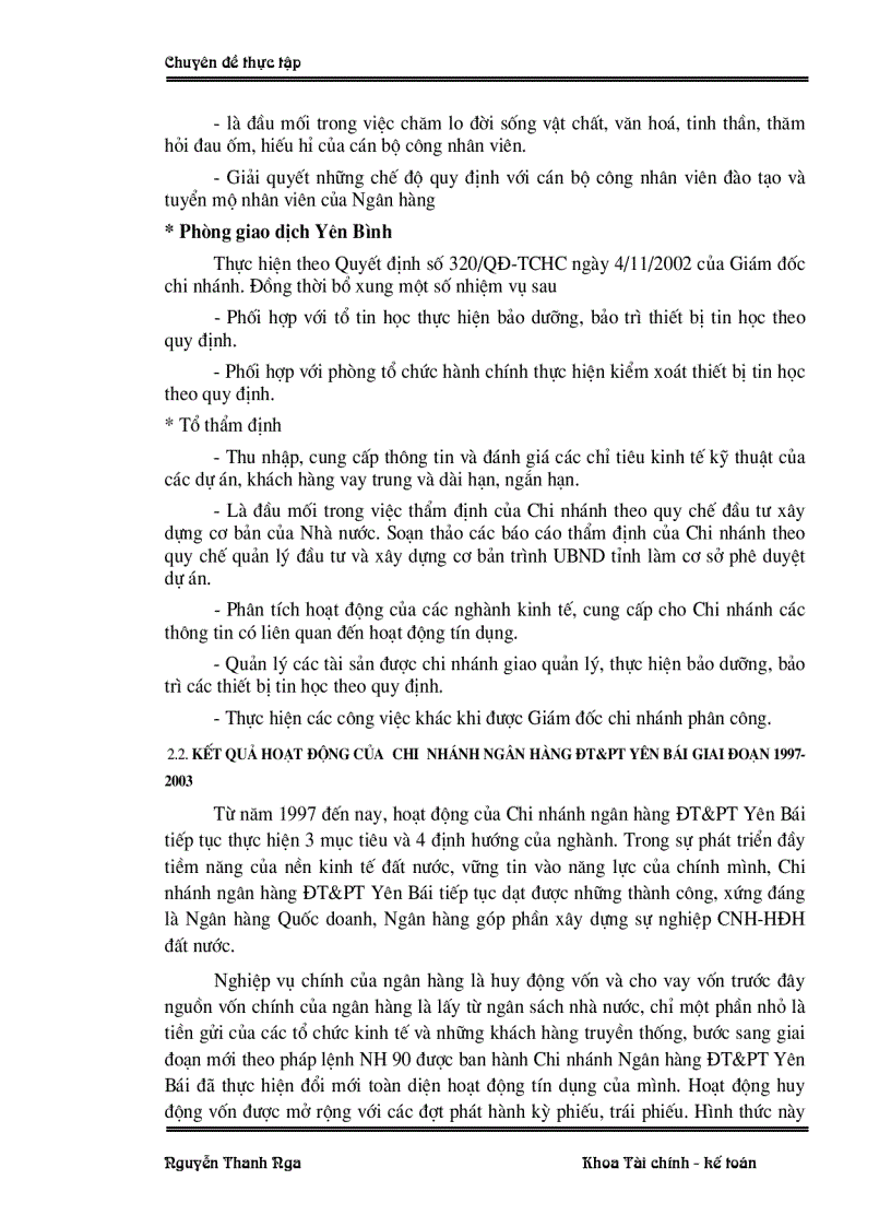 image for page Đánh giá rủi ro trước khi cho vay ĐTPT tại Chi nhánh ngân hàng ĐT PT Yên Bái