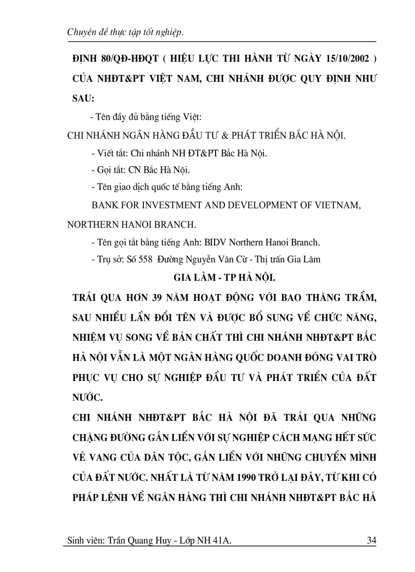 image for page Một số giải pháp nhằm nâng cao chât lượng tín dụng ngắn hạn tại Chi nhánh Ngân hàng Đầu tư Phát triển Bắc Hà nội