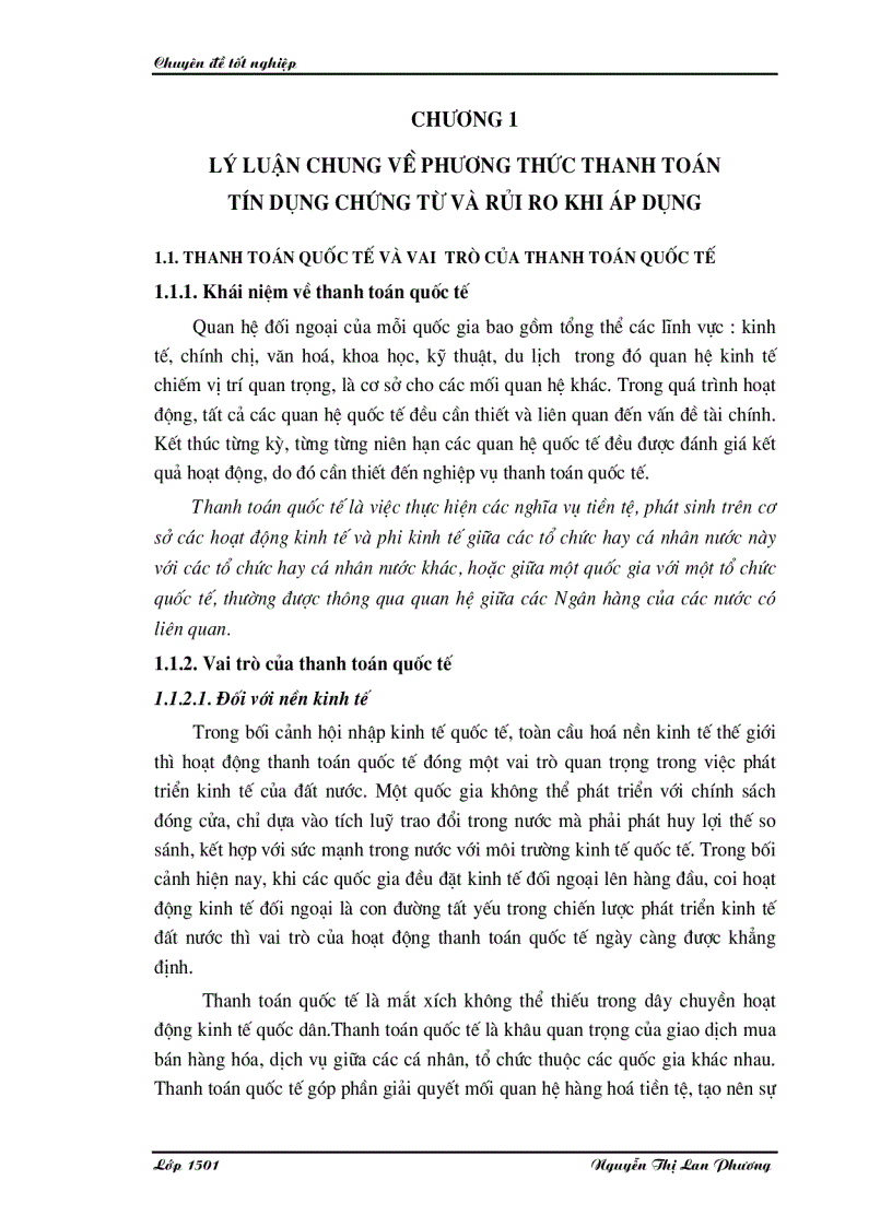 image for page Giải pháp nhằm hạn chế rủi ro trong phương thức thanh toán tín dụng chứng từ tại Ngân hàng Công thương Đống Đa