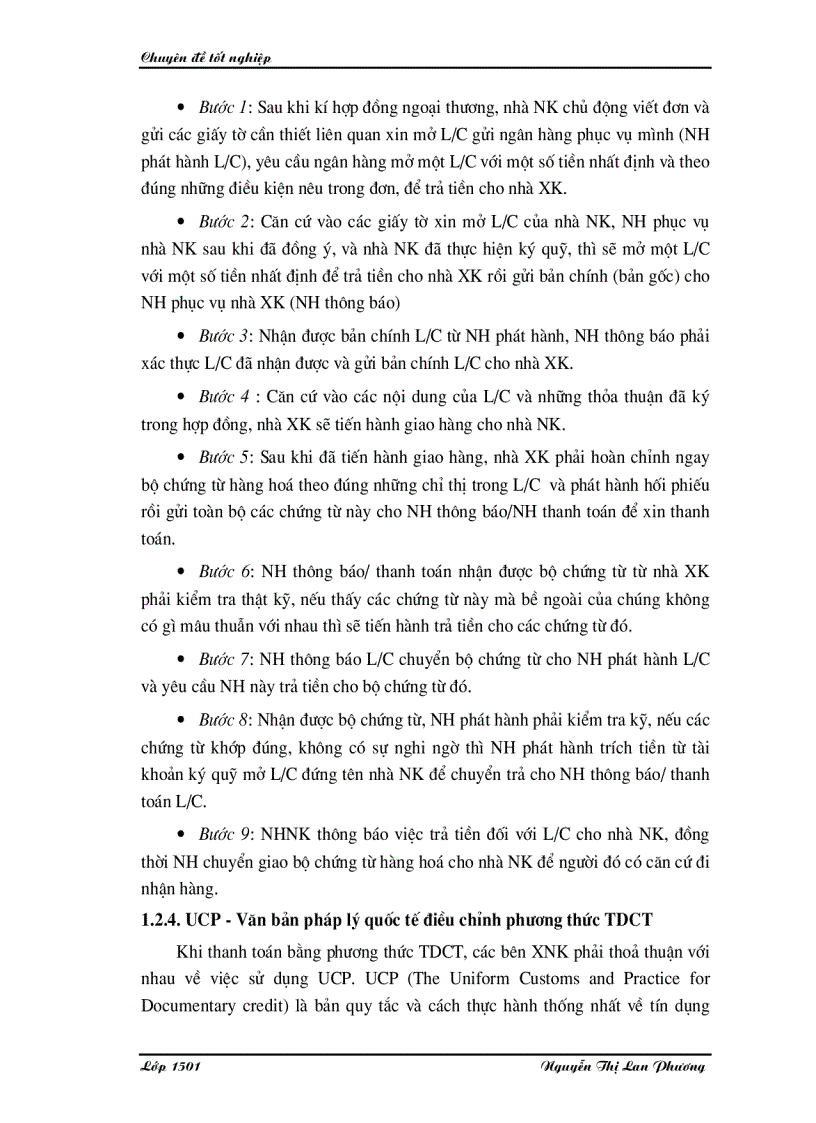 image for page Giải pháp nhằm hạn chế rủi ro trong phương thức thanh toán tín dụng chứng từ tại Ngân hàng Công thương Đống Đa