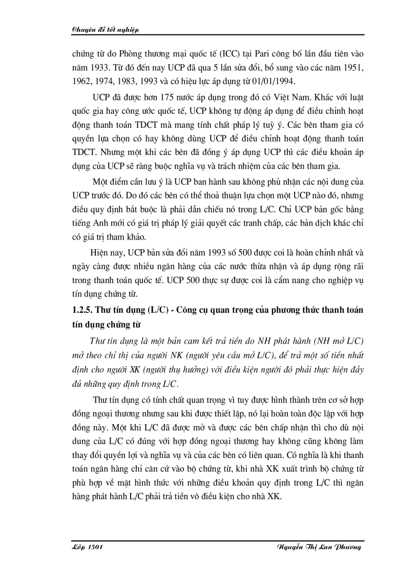 image for page Giải pháp nhằm hạn chế rủi ro trong phương thức thanh toán tín dụng chứng từ tại Ngân hàng Công thương Đống Đa