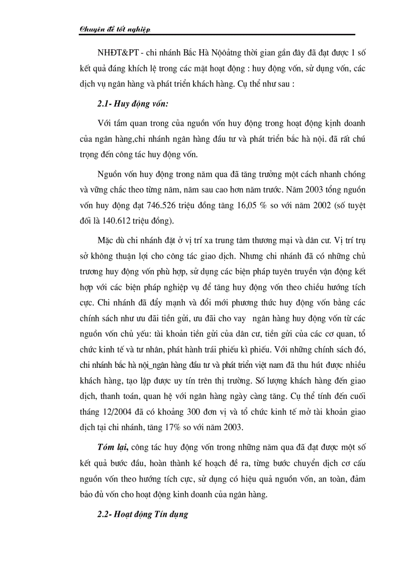 image for page Một số giải pháp nhằm tăng cường huy động vốn tại chi nhánh Ngân hàng Đầu tư và Phát triển Việt Nam Bắc Hà Nội