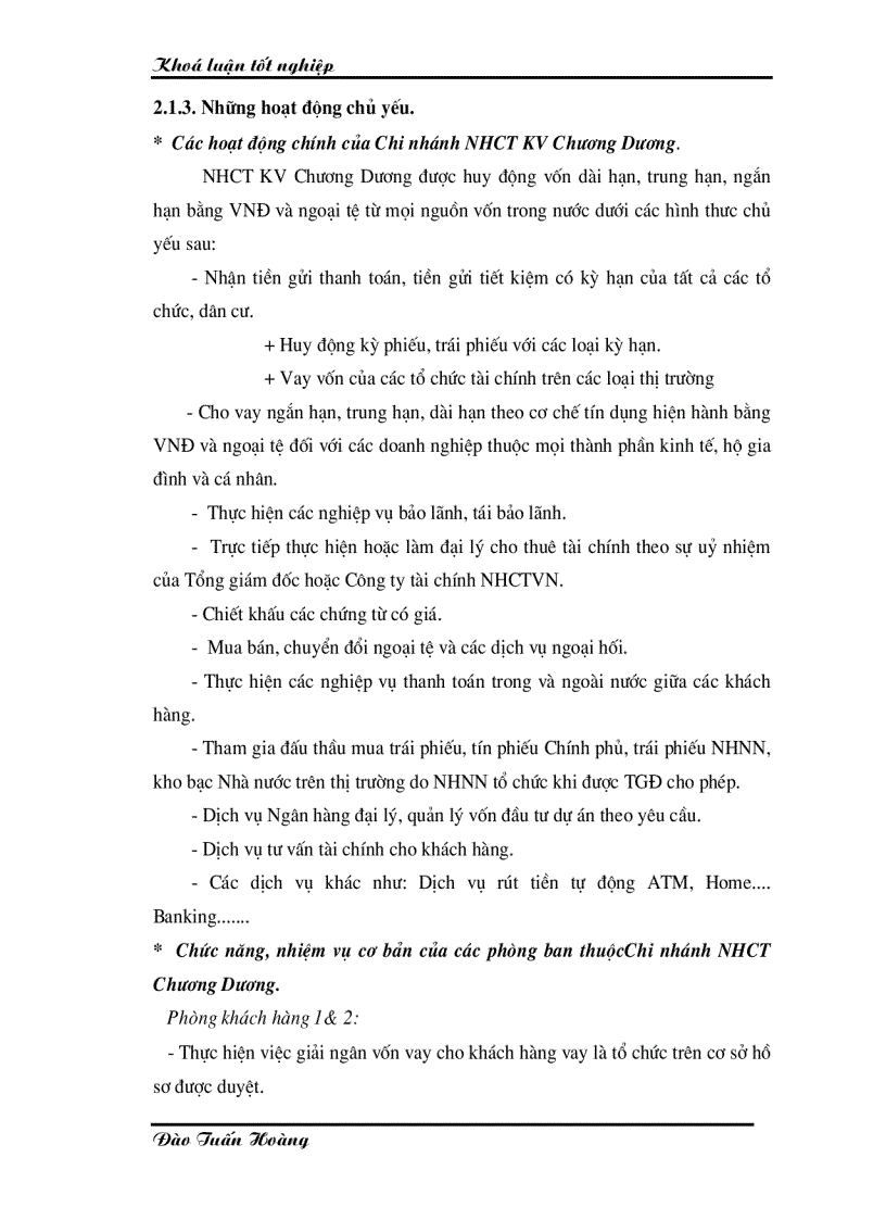 image for page Giải pháp nâng cao chất lượng cho vay trung và dài hạn tại Chi nhánh Ngân hàng Công thương khu vực Chương Dương