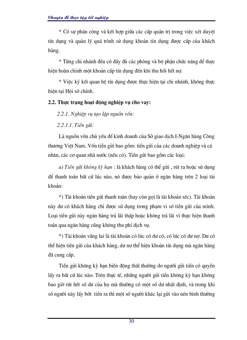 image for page Hoàn thiện nghiệp vụ cho vay của Sở giao dịch I Ngân hàng Công thương Việt Nam