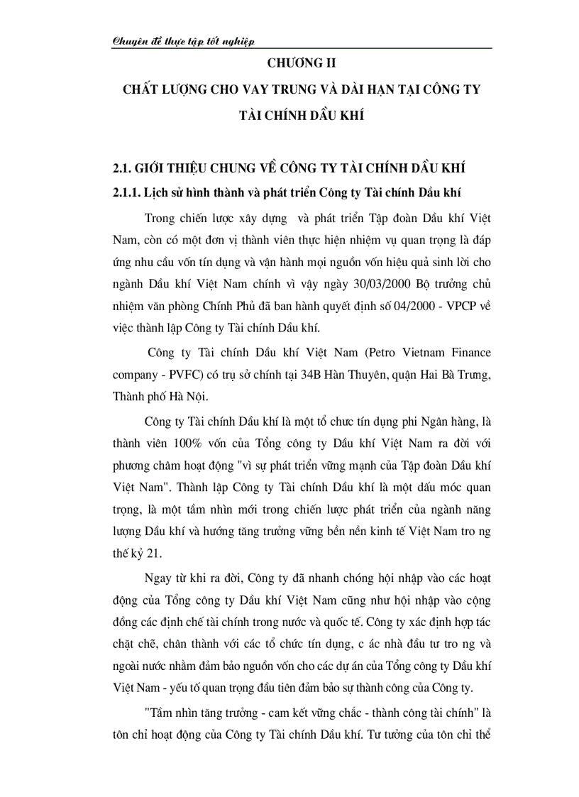 image for page Nâng cao chất lượng cho vay trung và dài hạn tại Công ty Tài chính Dầu khí