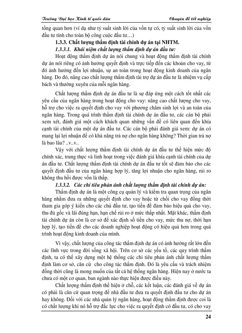 image for page Thẩm định Tài chính dự án đầu tư tại các Sở giao dịch I Ngân hàng Đầu tư Phát triển Việt Nam