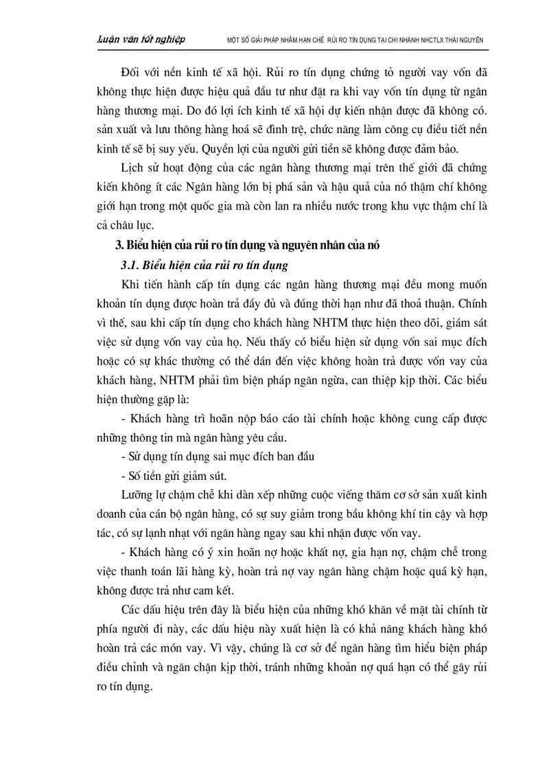 image for page Một số biện pháp nhằm hạn chế rủi ro tín dụng tại chi nhánh Ngân hàng Công thương Lưu Xá Thái Nguyên