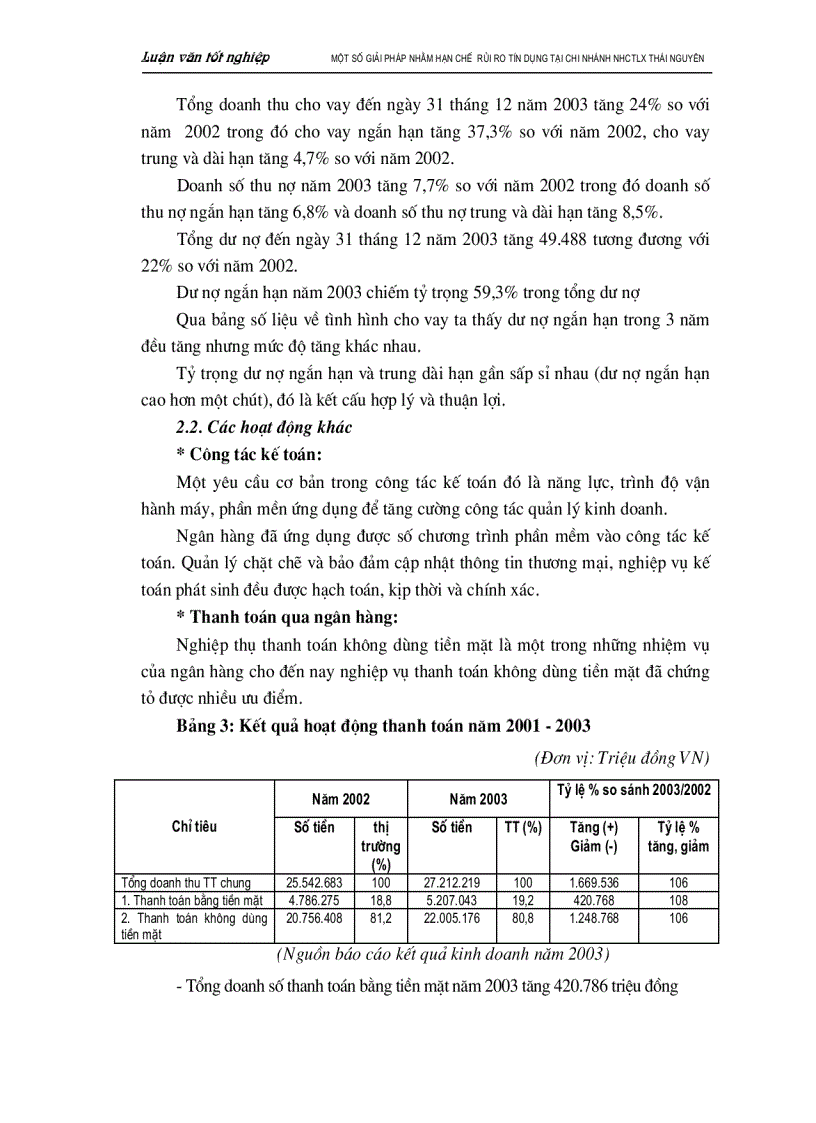 image for page Một số biện pháp nhằm hạn chế rủi ro tín dụng tại chi nhánh Ngân hàng Công thương Lưu Xá Thái Nguyên