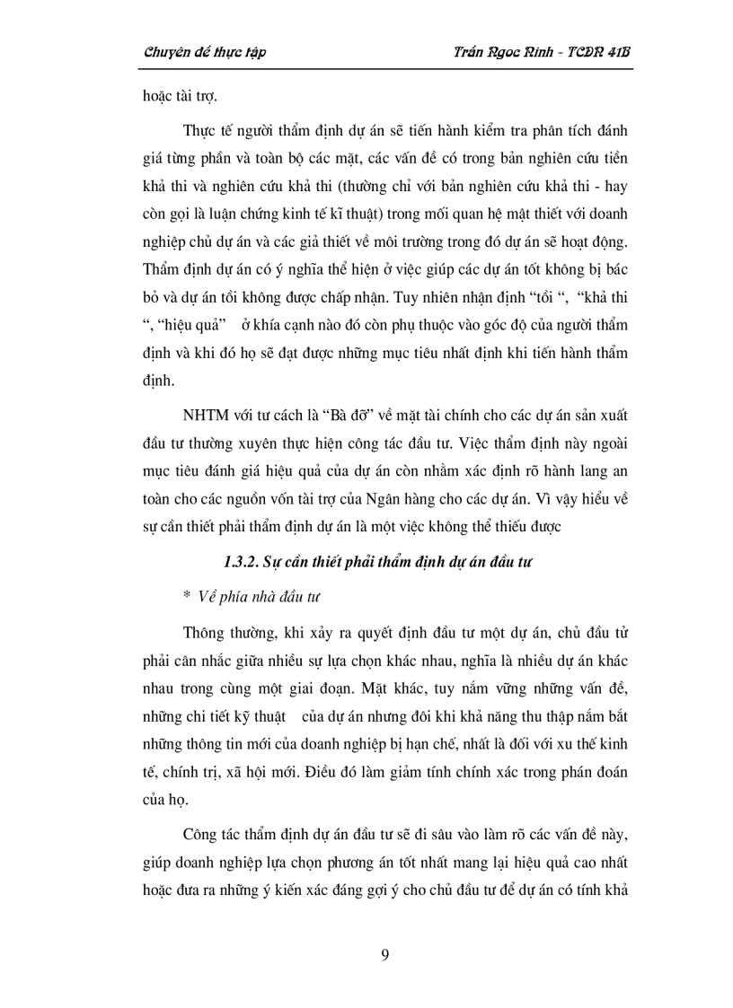 image for page Thẩm định dự án đầu tư của Ngân hàng thương mại