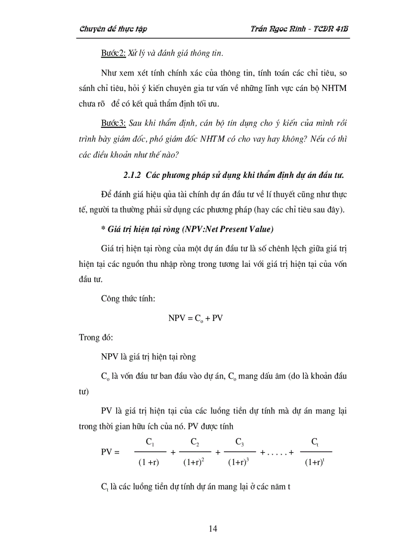 image for page Thẩm định dự án đầu tư của Ngân hàng thương mại