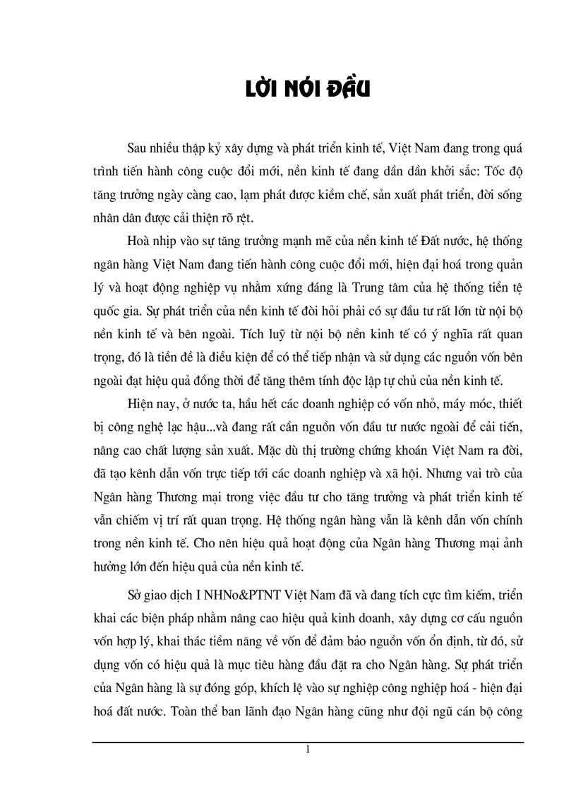 image for page Giải pháp nâng cao hiệu quả Sử dụng vốn tại Sở giao dịch I NHNo PTNT Việt Nam