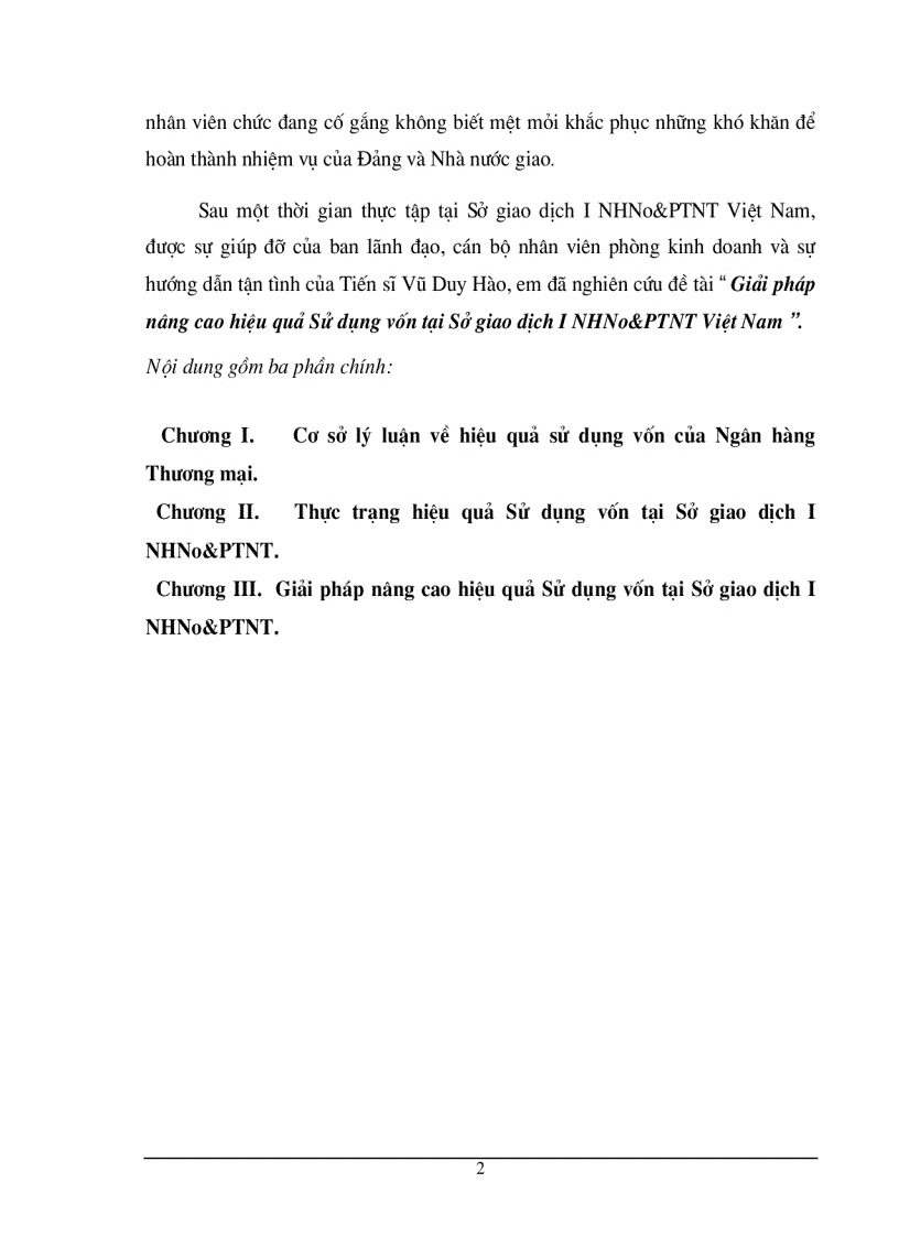 image for page Giải pháp nâng cao hiệu quả Sử dụng vốn tại Sở giao dịch I NHNo PTNT Việt Nam