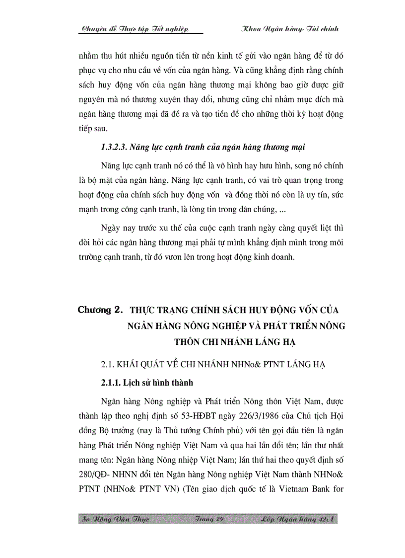 image for page Hoàn thiện chính sách huy động vốn tại Chi nhánh Ngân hàng Nông nghiệp và Phát triển Nông thôn Láng Hạ