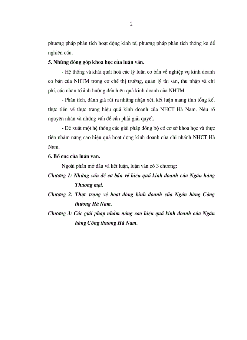 image for page Giải pháp nâng cao hiệu quả kinh doanh của Ngân hàng công thương Hà Nam