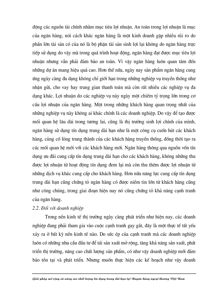 image for page Giải pháp nhằm nâng cao chất lượng tín dụng trung dài hạn tại Ngân hàng Ngoại thương Việt Nam