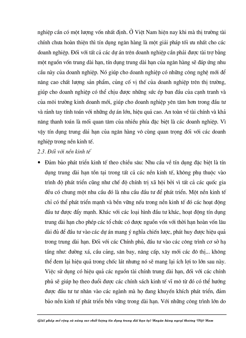 image for page Giải pháp nhằm nâng cao chất lượng tín dụng trung dài hạn tại Ngân hàng Ngoại thương Việt Nam