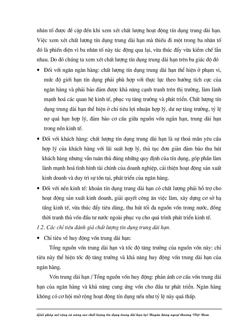 image for page Giải pháp nhằm nâng cao chất lượng tín dụng trung dài hạn tại Ngân hàng Ngoại thương Việt Nam