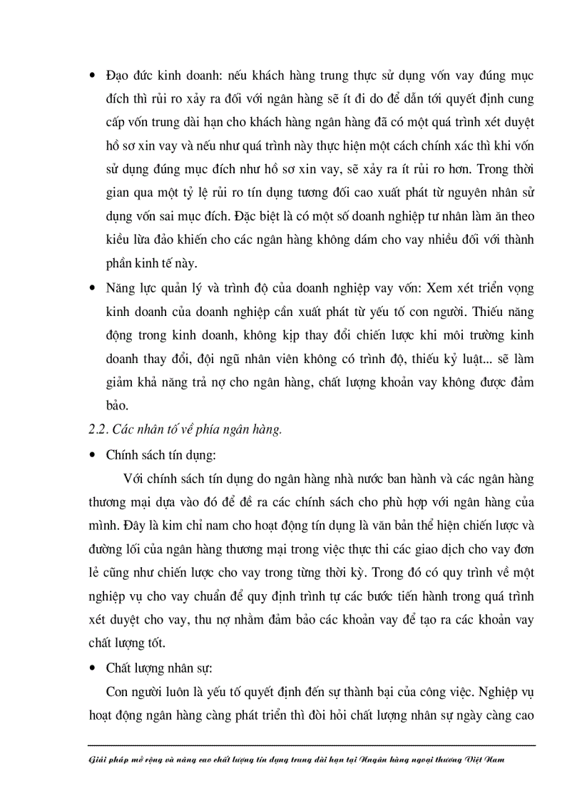 image for page Giải pháp nhằm nâng cao chất lượng tín dụng trung dài hạn tại Ngân hàng Ngoại thương Việt Nam