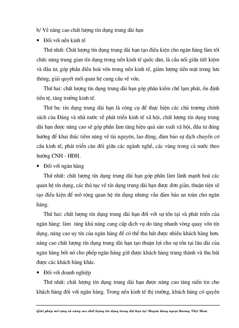 image for page Giải pháp nhằm nâng cao chất lượng tín dụng trung dài hạn tại Ngân hàng Ngoại thương Việt Nam