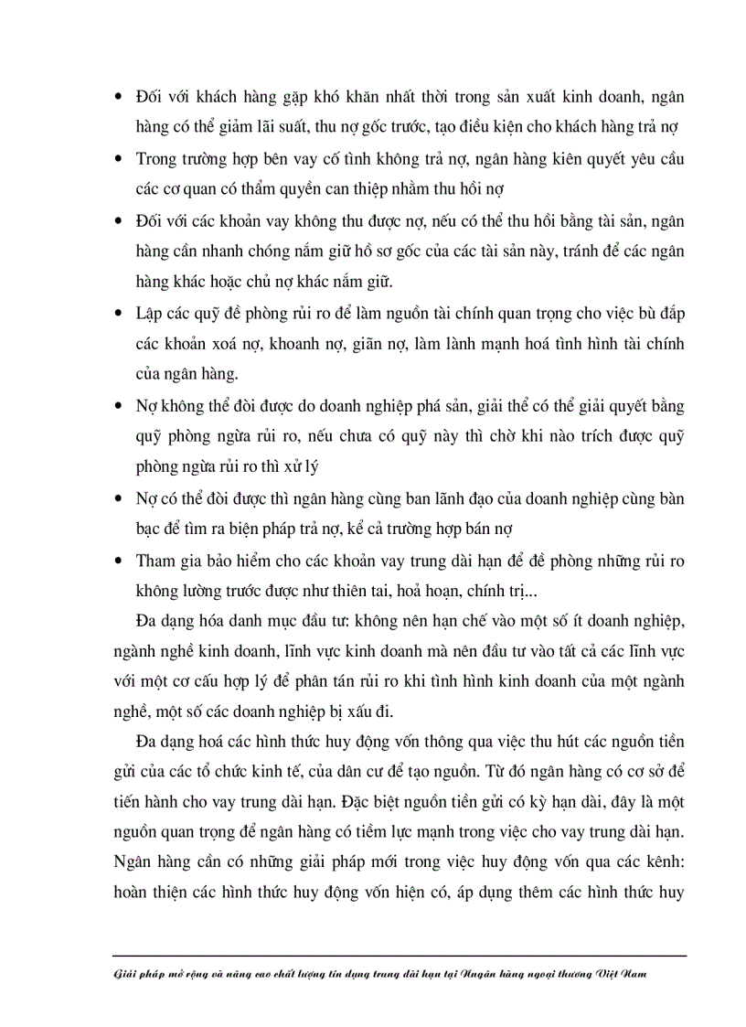 image for page Giải pháp nhằm nâng cao chất lượng tín dụng trung dài hạn tại Ngân hàng Ngoại thương Việt Nam