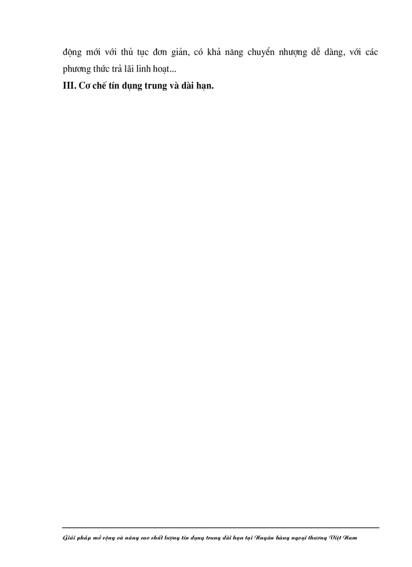 image for page Giải pháp nhằm nâng cao chất lượng tín dụng trung dài hạn tại Ngân hàng Ngoại thương Việt Nam