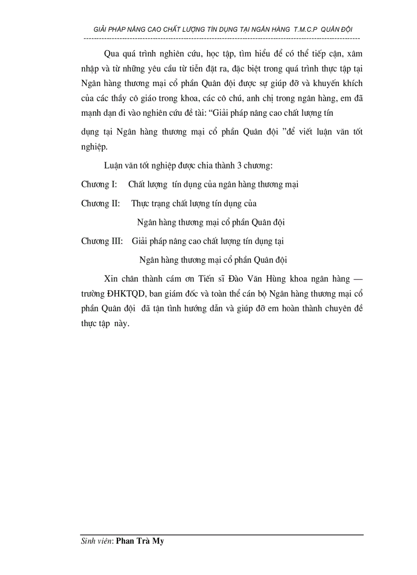 image for page Giải pháp nâng cao chất lượng tín dụng tại Ngân hàng thương mại cổ phần Quân đội