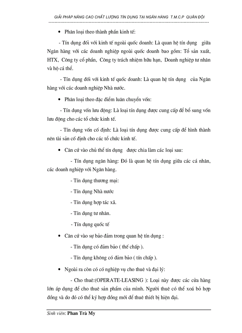image for page Giải pháp nâng cao chất lượng tín dụng tại Ngân hàng thương mại cổ phần Quân đội