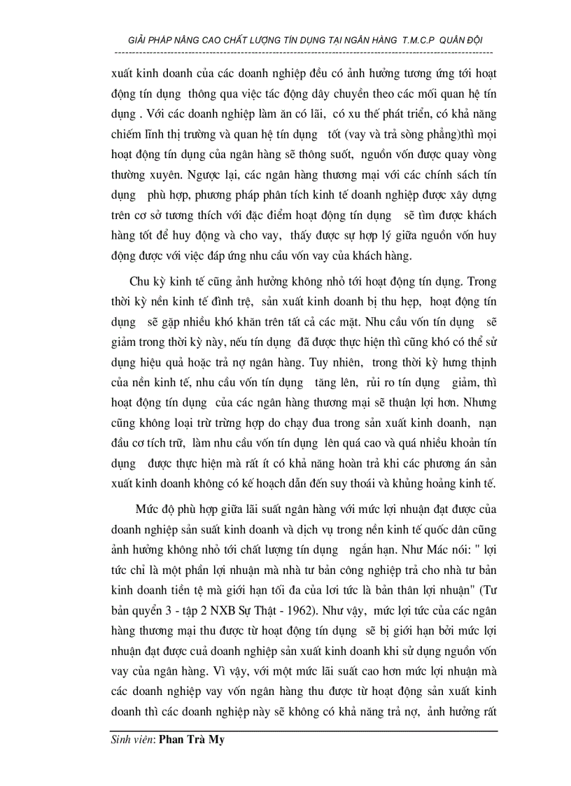 image for page Giải pháp nâng cao chất lượng tín dụng tại Ngân hàng thương mại cổ phần Quân đội