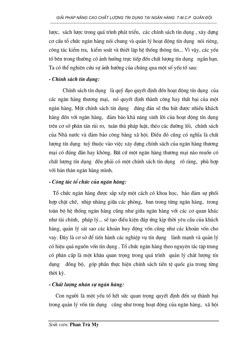 image for page Giải pháp nâng cao chất lượng tín dụng tại Ngân hàng thương mại cổ phần Quân đội